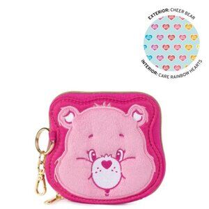 Lug Care Bears x Lug Coin Pouch Cheer Bear Pink/Care Rainbow Hearts